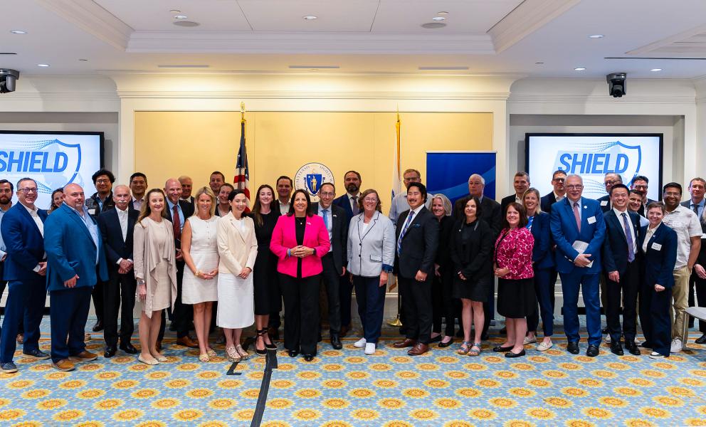Group photo at state house event for SHIELD
