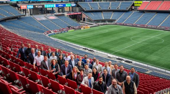 NEMC Hub members at the Mash-Up at Gillette Stadium